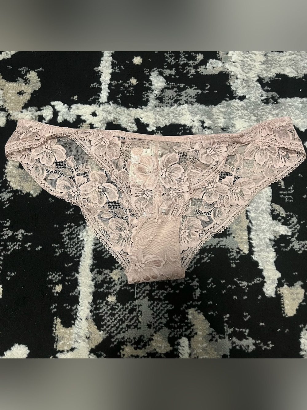 Free People Floral Lace Bikini Briefs in Blush